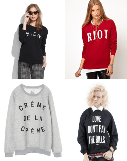 zoe karssen madewell dimepiece graphic sweatshirts