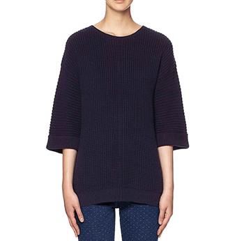 whistles blue ribbed sweater