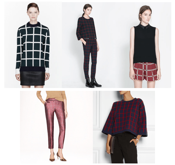 windowpane print fashion trend