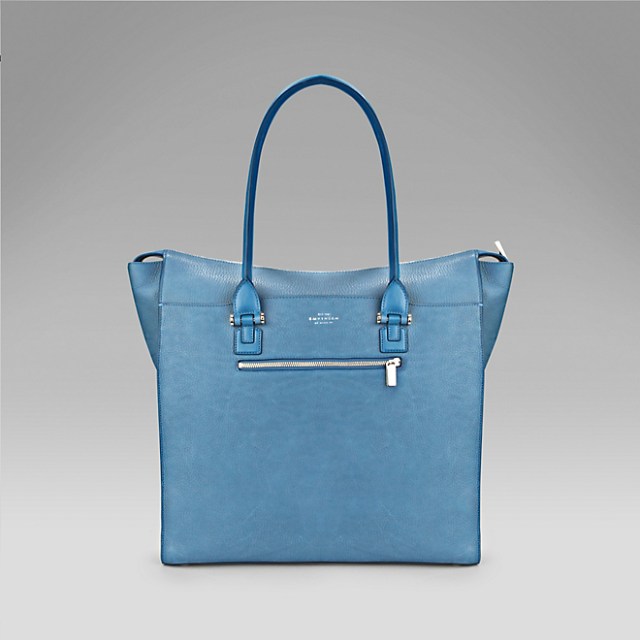 smythson eliot tote prussia blue