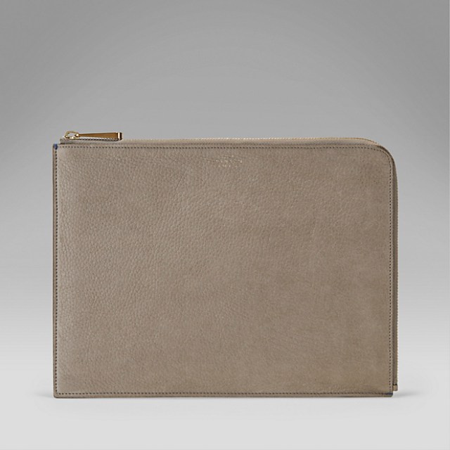 smythson eliot large pouch dove grey