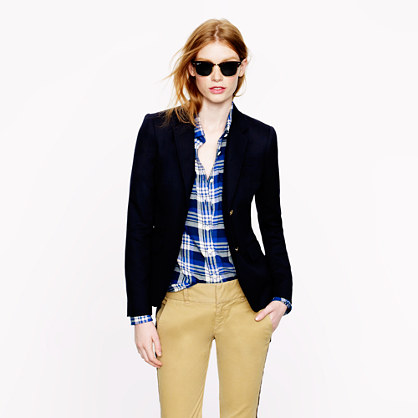 j crew navy schoolboy blazer