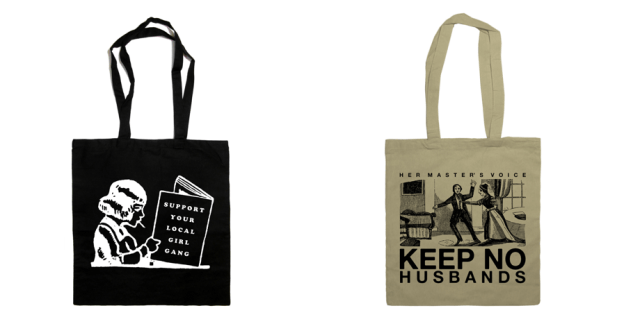 the orphan's arms tote bags keep no husbands