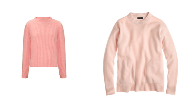 whistles j crew pink sweater