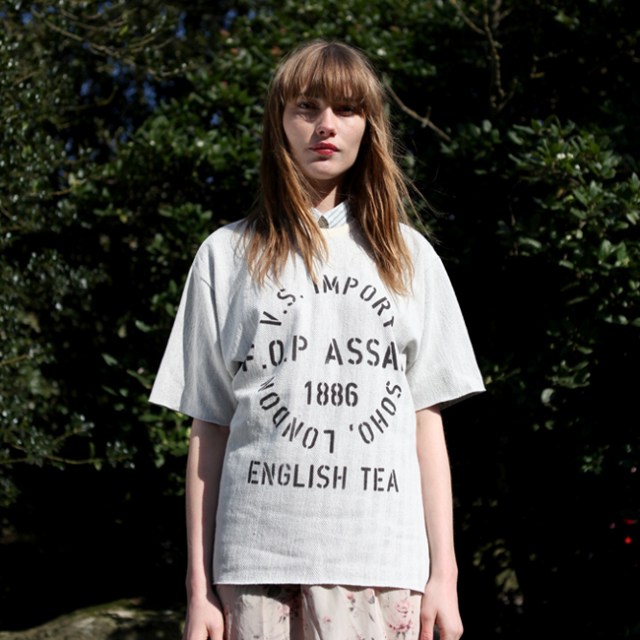 the orphan's arm tea herringbone oversize tee
