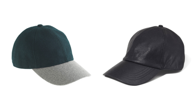 j crew express faux leather baseball cap hat