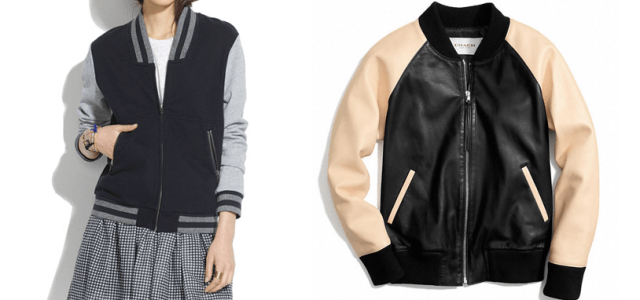 madewell coach leather varsity jacket trend
