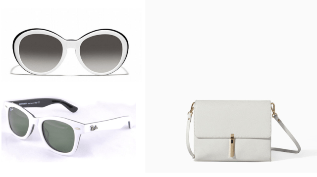 white accessories sunglasses coach ray ban zara white purse