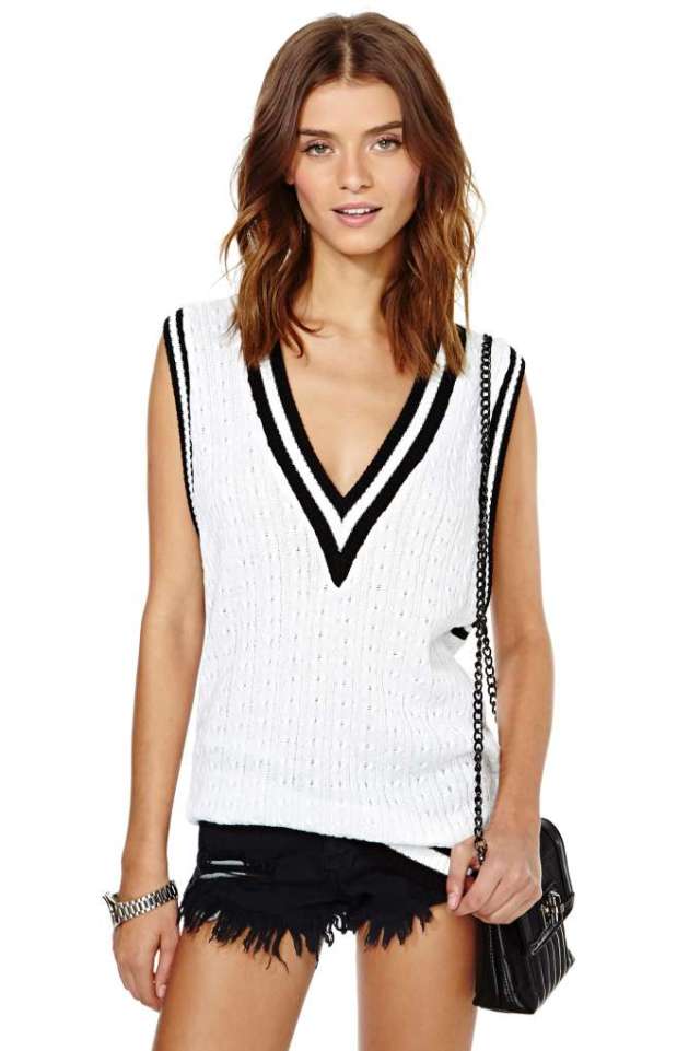 nasty gal borrowed from the boys sweater vest