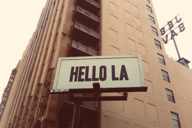 hello la dtla sign